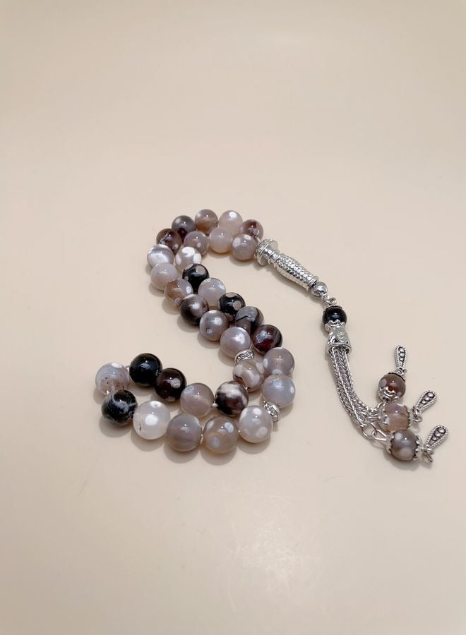 عام 33 حبات مسبحة زجاجية / تسبيح / 10 ملم - Image 2