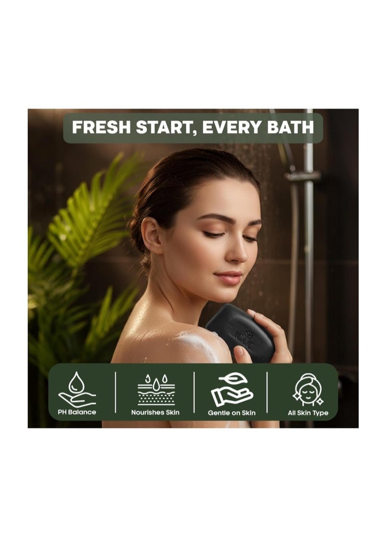 Arogya Activated Charcoal Soap 100g – Deep Cleansing Ayurvedic Bar for Detoxified, Clear & Oil-Free Skin - Image 3