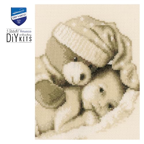 Vervaco Counted Cross Stitch Kit Baby & Teddy PN-0155574 - Image 3