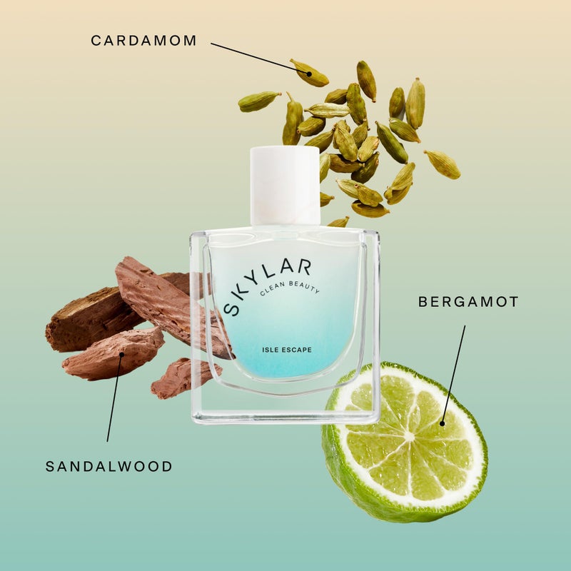 Skylar Isle Escape Eau de Parfum - Hypoallergenic & Clean Perfume for Women & Men, Vegan & Safe for Sensitive Skin - Fresh Perfume with Notes of Bergamot, Cardamom & Sandalwood - 50mL /1.7 Fl oz - Image 2