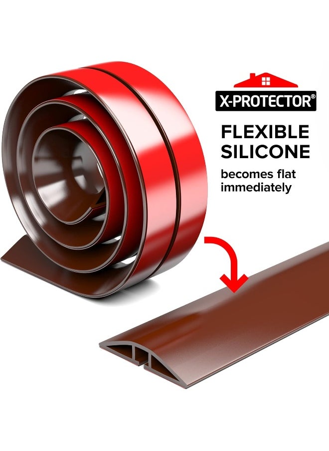 X-Protector Floor Cord Cover  – Overfloor 1.52m Silicone Cord Protector – Ideal Extension Cord Cover to Protect Wires On Floor – Self-Adhesive Power Cable Protector (5ft.)  - Image 5