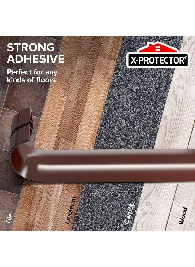 X-Protector Floor Cord Cover  – Overfloor 1.52m Silicone Cord Protector – Ideal Extension Cord Cover to Protect Wires On Floor – Self-Adhesive Power Cable Protector (5ft.)  - Image 3