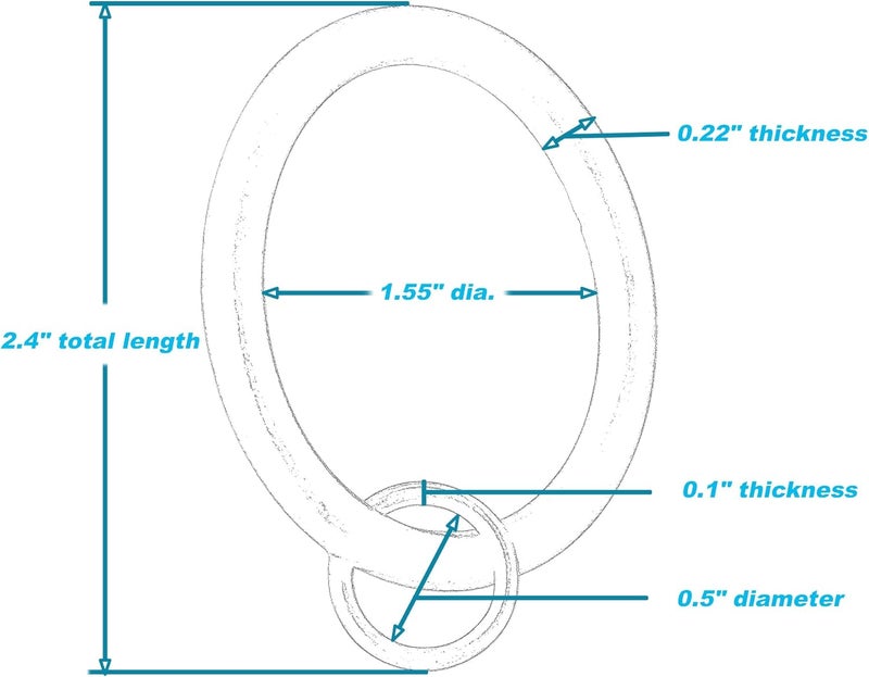 MERIVILLE 28 pcs 1.5-Inch Inner Diameter Metal Curtain Rings with Eyelets, Fits Up to 1 1/4-Inch Rod (Set of 28 Round Eyelet, Oil-Rubbed Bronze) - Image 3