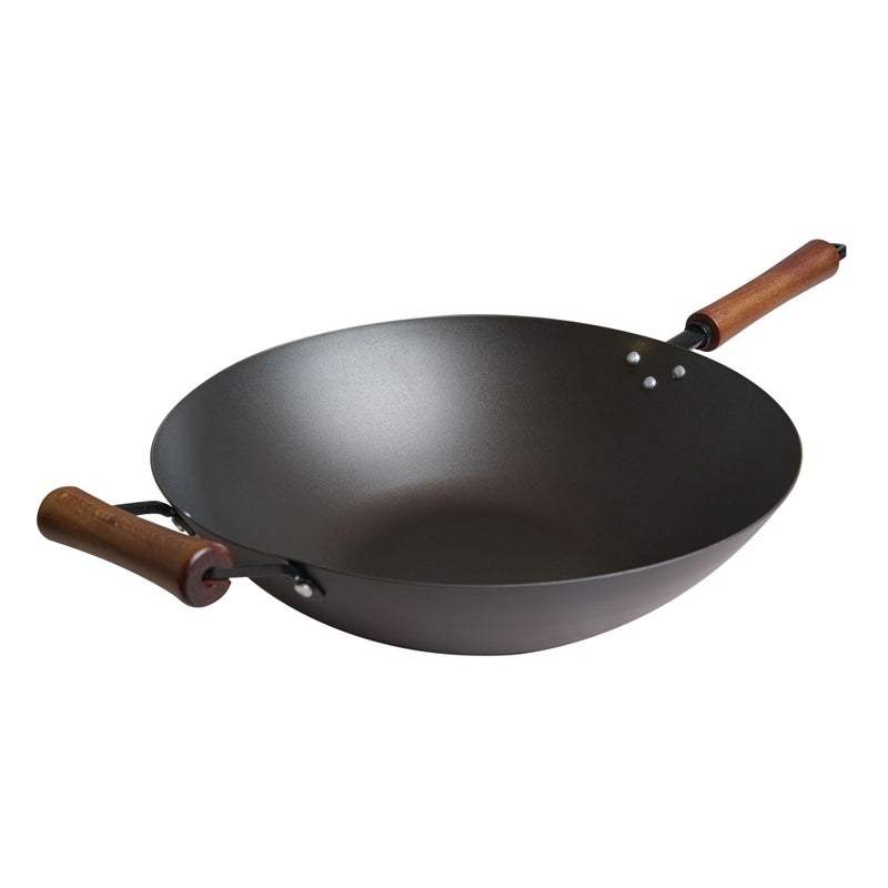 JOYCE CHEN Classic Series 14Inch Preseasoned Carbon Steel Wok