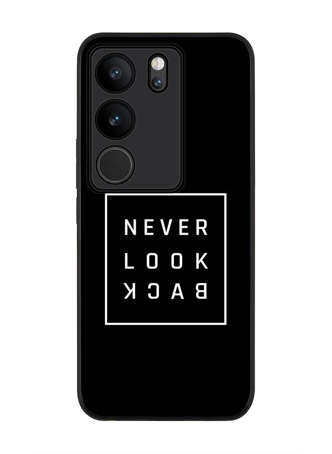 Stylizedd حافظة حواف سوداء متينة لهاتف Vivo V29 / Vivo V29 Pro / Vivo S17، تصميم نحيف مع حواف مطاطية مرنة مضادة للسقوط - لا تنظر إلى الوراء - Image 1
