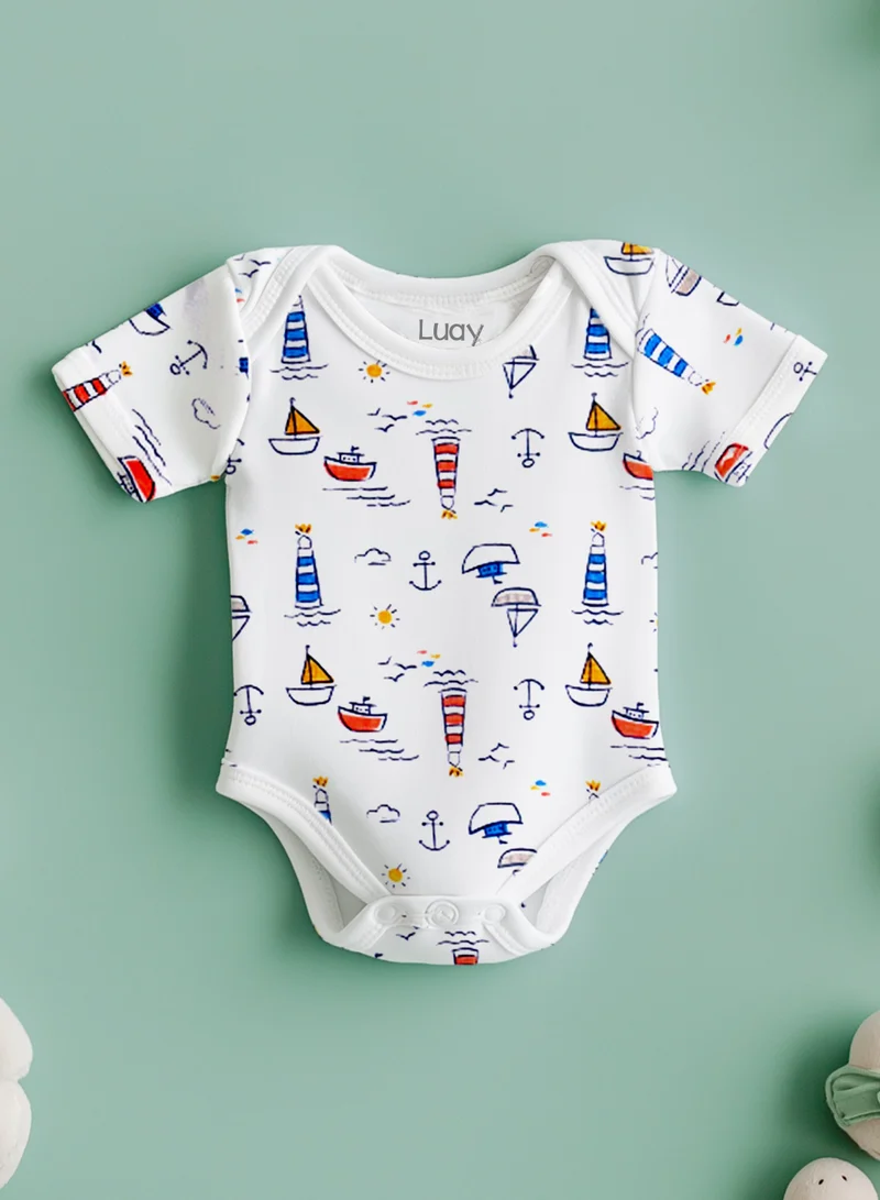 لؤي ملابس نوم من القطن العضوي | ملابس نوم | ملابس ليلية | جمبسوت | بدلة رائعة للأولاد والبنات، حديثي الولادة، الرضع، الأطفال الصغار - تتضمن أنماطًا وألوانًا نابضة بالحياة، ابتكر مظهرًا احتفاليًا