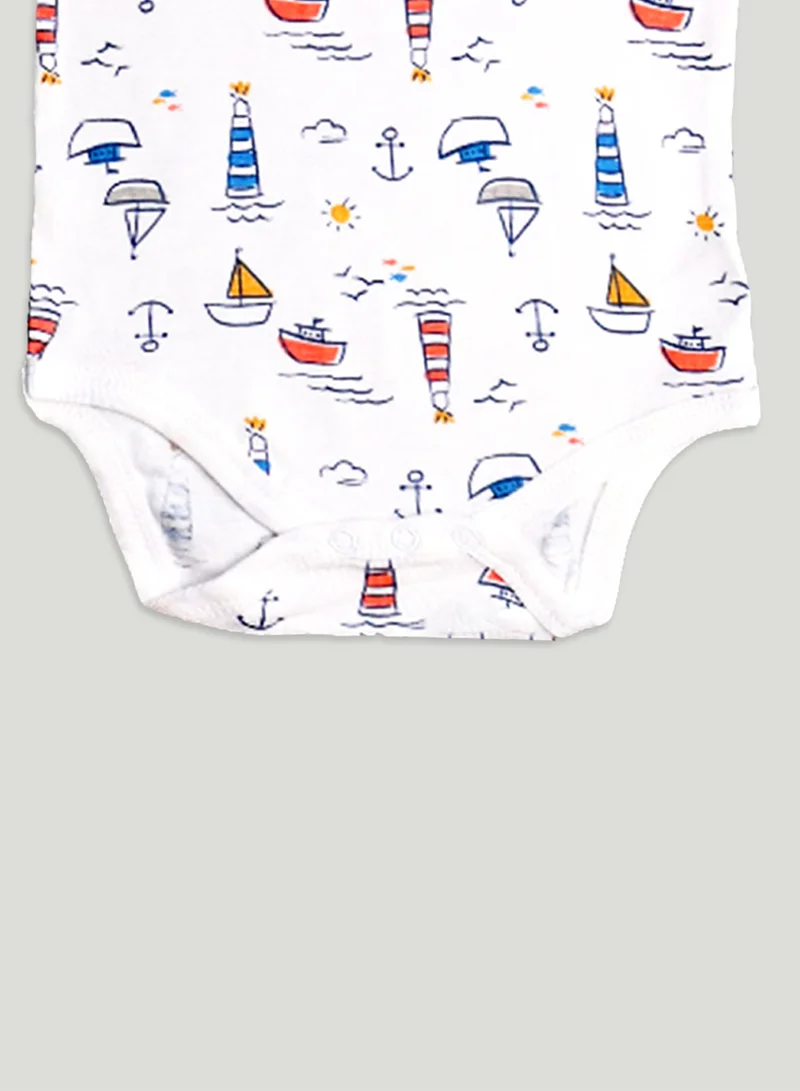 Luay Single Organic Cotton Based Onesies | Sleepsuits | Night Suits | Jumpsuit | Wondersuit for Baby Boys & Baby Girls, New-Born, infants,Toddlers_ Including Vibrant Pattren & Colors Create festive look  | Best Price UAE