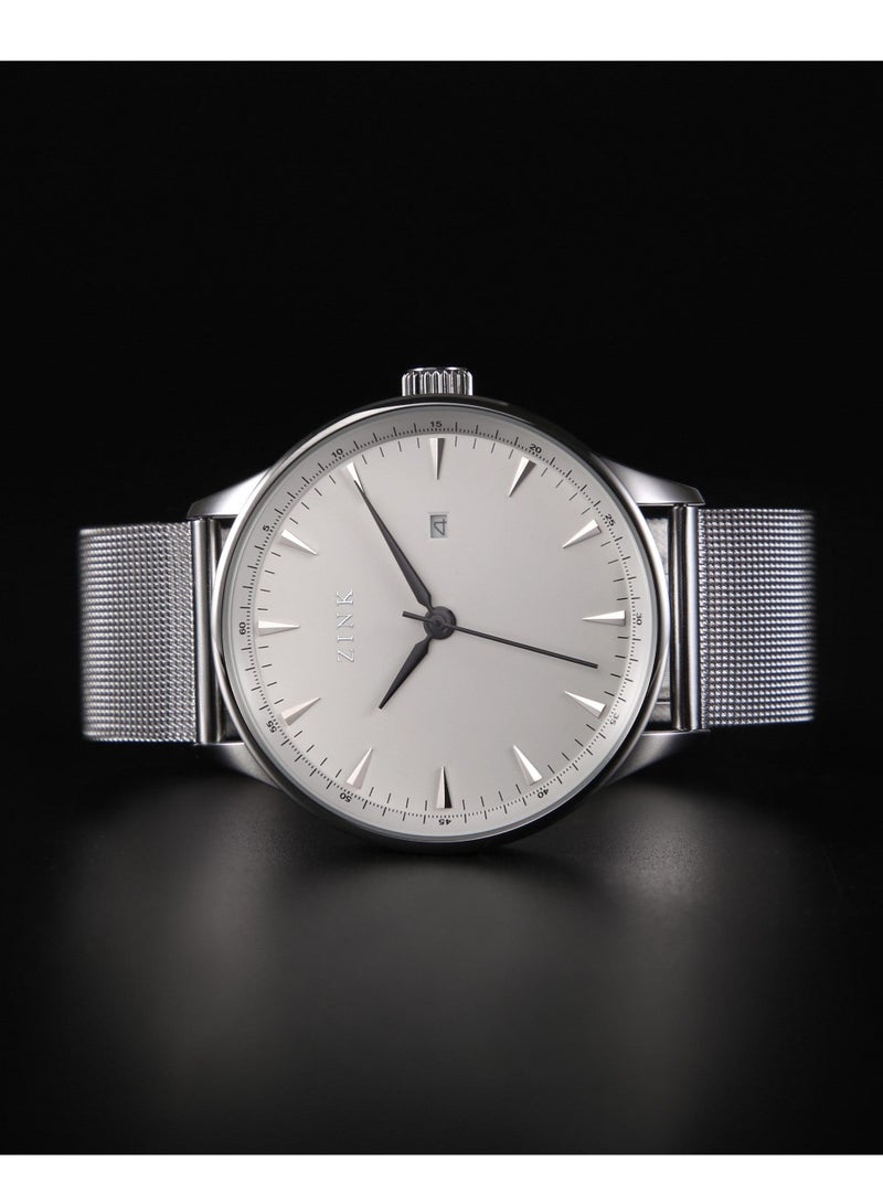 زنك ساعة ZINK ZK127G1MS-16 الأنيقة - ساعة رجالية عصرية من الفولاذ المقاوم للصدأ باللون الفضي - Image 5