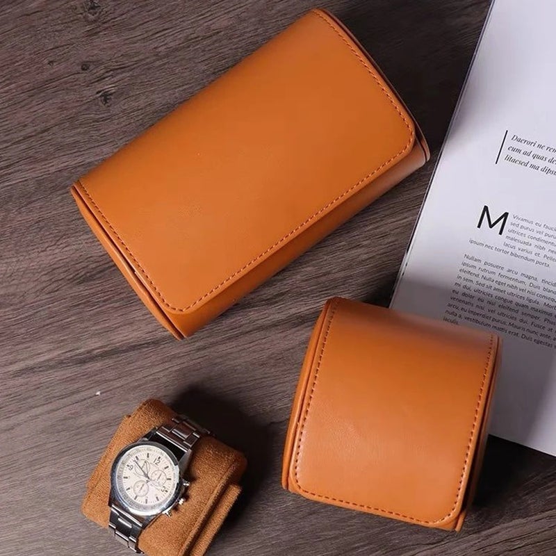 3 Slots Roll Travel Case Portable Vintage PU Leather Watch Organizer Display Storage Box For Men Gift - Image 4