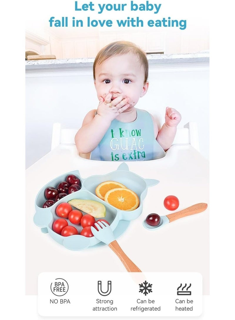 شيكو طقم طعام الطفل المتكامل 9 قطع من شيكو (Chicco) - طبق شفط، وعاء، كوب بمصاصة، ومريلة وأدوات - لتشجيع الرضاعة الذاتية - Image 2