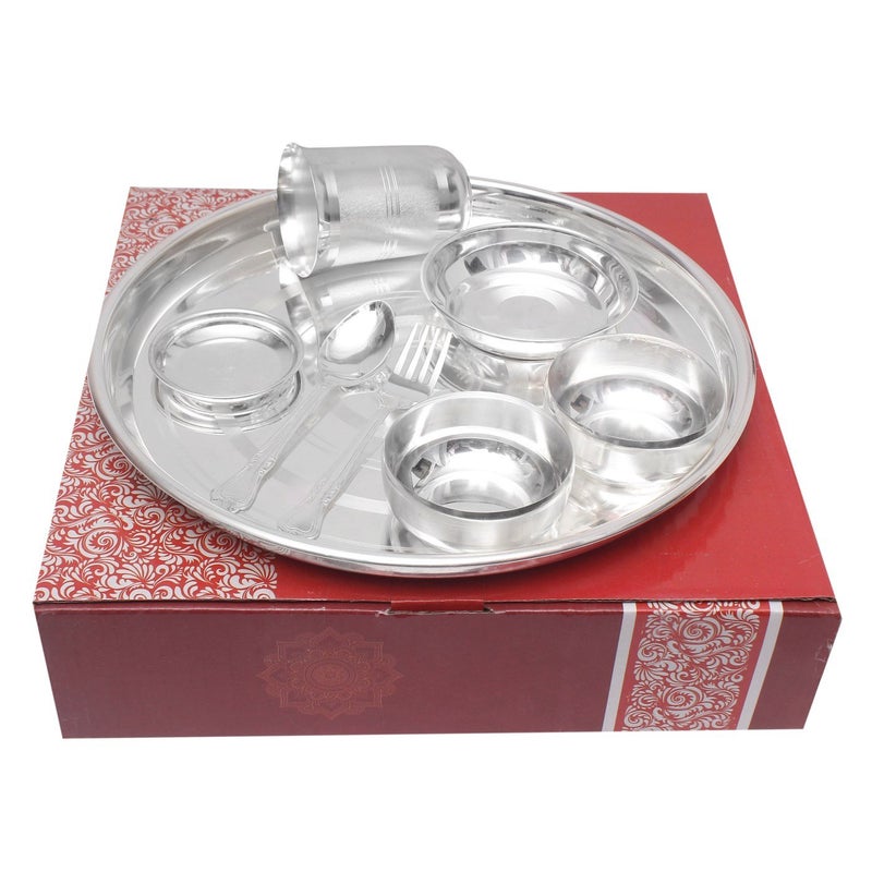 EMPIRE GIFT COLLECTION مجموعة هدايا إمباير - طقم من 8 قطع من أدوات المائدة المطلية بالفضة 12 بوصة، طقم أدوات مائدة للمطبخ - Image 1