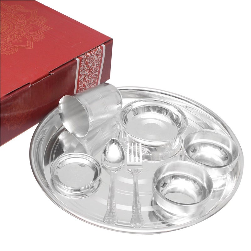 EMPIRE GIFT COLLECTION مجموعة هدايا إمباير - طقم من 8 قطع من أدوات المائدة المطلية بالفضة 12 بوصة، طقم أدوات مائدة للمطبخ - Image 3