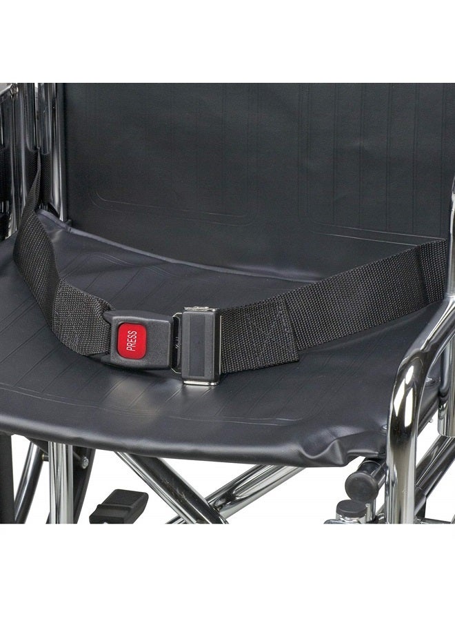 DMI Wheelchair Seat Belt and Safety Harness, Easy Install, FSA and HSA Eligible, 48 Inches long and 1.75 Inches Thick, Black (Pack of 1)  - Image 1