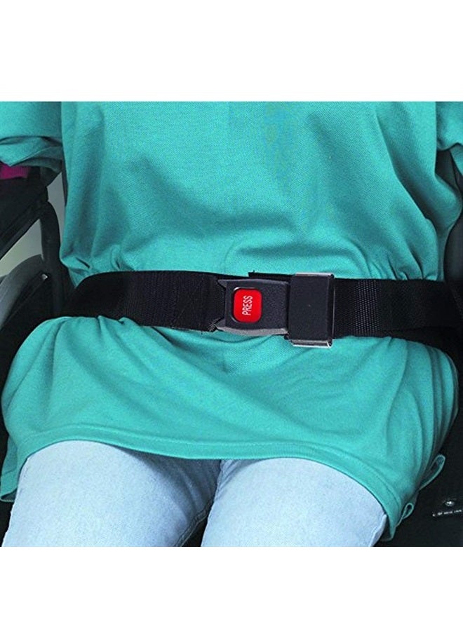 DMI Wheelchair Seat Belt and Safety Harness, Easy Install, FSA and HSA Eligible, 48 Inches long and 1.75 Inches Thick, Black (Pack of 1)  - Image 5