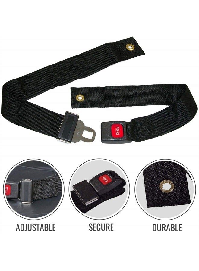 DMI Wheelchair Seat Belt and Safety Harness, Easy Install, FSA and HSA Eligible, 48 Inches long and 1.75 Inches Thick, Black (Pack of 1)  - Image 3