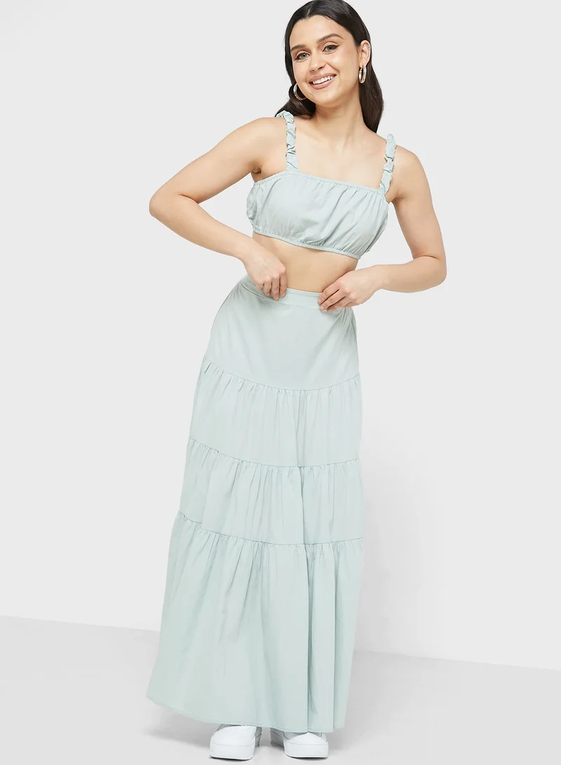 Ginger Tiered Skirt And Top Set