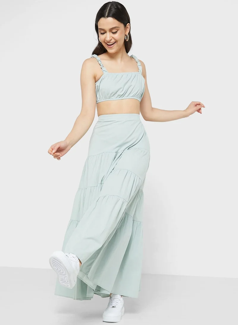 Ginger Tiered Skirt And Top Set