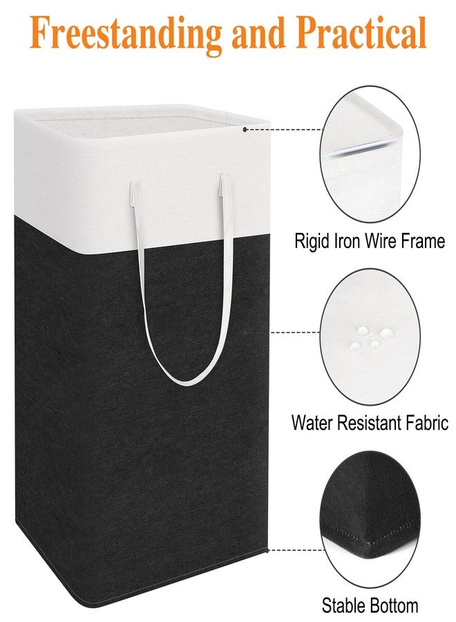 TasticTotes laundry basket 3-Pack, laundry hamper, Hamper with handles, collapsible laundry baskets, Waterproof dirty clothes hamper, Towel Storage for Home or Dorm, 75L-Black - Image 4