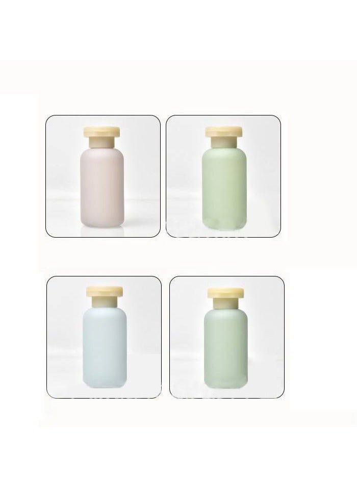 Hanayo 4 Pcs Travel Bottle Set 100ml Leak Proof Travel Container Set  Squeezable Travel Shampoo Bottles Refillable Portable Toiletry Cosmetic Container - Image 2