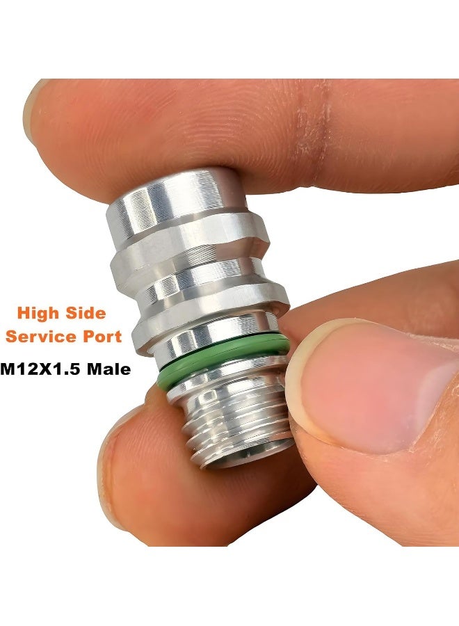 Aracey Air Conditioning Valve Core Kit | Cap And Valve Ac R12 R134A Teflon Seal Refrigeration A/C Air Conditioning Service Car And Hvac Ac System Charging Port Seal Caps Kit  - Image 3