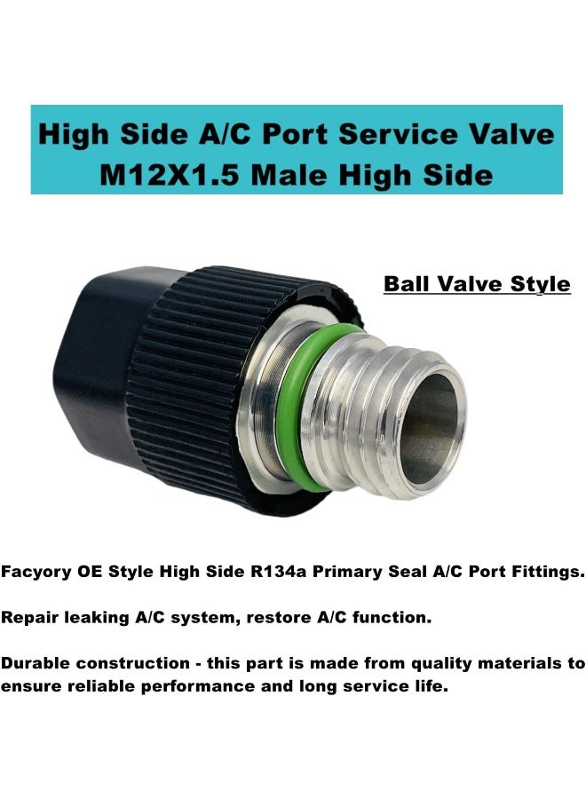 Aracey Air Conditioning Valve Core Kit | Cap And Valve Ac R12 R134A Teflon Seal Refrigeration A/C Air Conditioning Service Car And Hvac Ac System Charging Port Seal Caps Kit  - Image 2