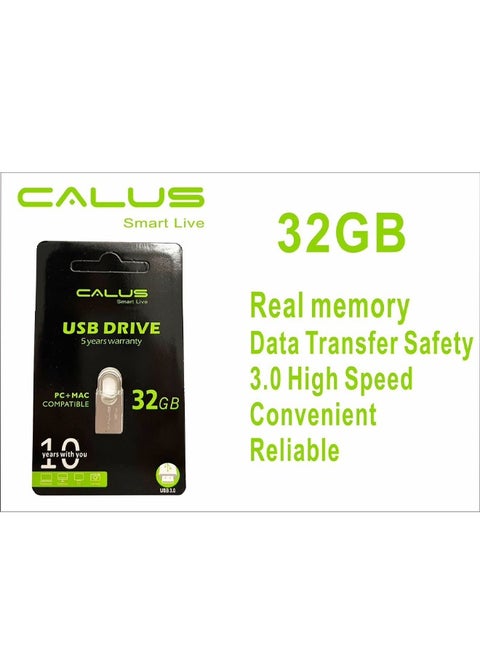 New Calus USB 3.0 32GB Pen Drive High Speed Waterproof Pendrive USB Flash Drive PC+MAC Compatible Real Memory Data Transfer Safety