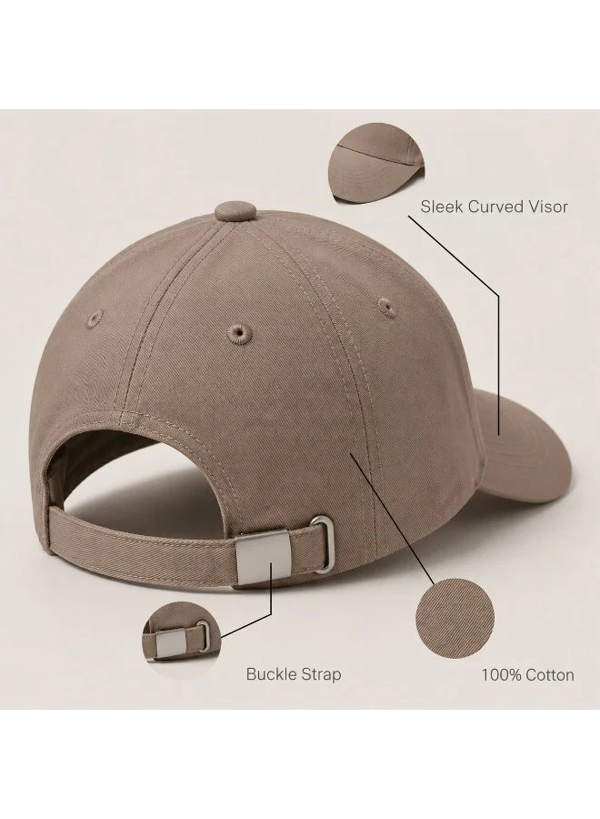 Mobcos Mobcos Cotton Baseball Cap Brown Mobcos 100% Cotton Adjustable Baseball Cap Brown Unisex Dad Hat for Running, Sports & Outdoor Activities  | Best Price UAE