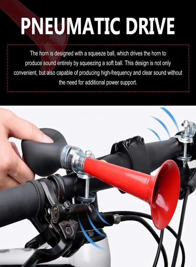 Dogary Air Horn for Bicycles, High Volume Warning Horn, Loud Squeeze Sound Bicycle Bell, Universal Biking Accessory for Adults & Kids, Fits Mountain Bikes, Beach Bikes & Most Bicycles (Red) - Image 3
