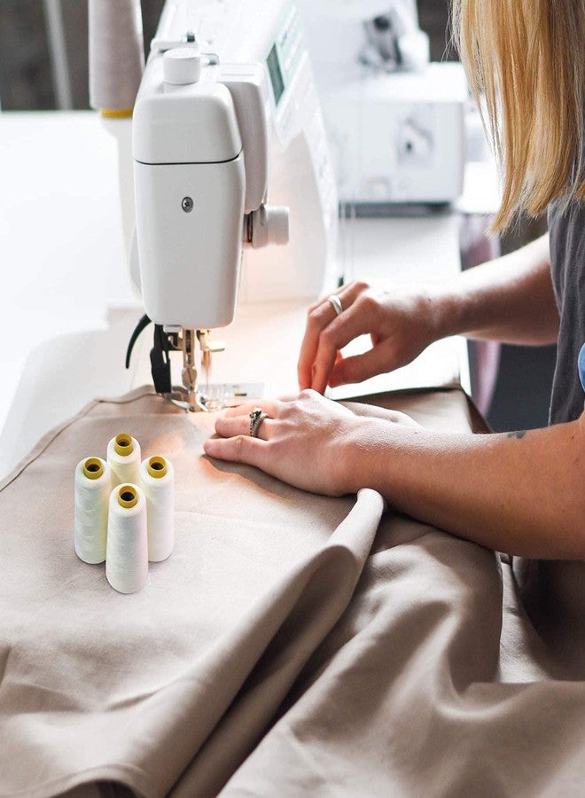 ثريد ناني 4 بكرات كبيرة (3000 ياردة لكل بكرة) من خيوط البوليستر للخياطة والتطريز والتطريز المتشابك، لون أسود من ThreadNanny - Image 5