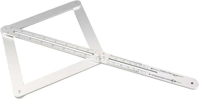 Adjustable Aluminum Alloy Corner Angle Finder 15 Inch Silver Multi Angle Measuring Tool - Image 3