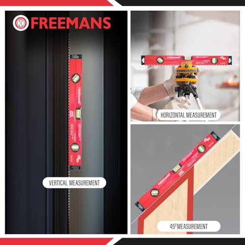 FREEMANS BS345 Box Section Aluminum Spirit Level Without Magnet 45cm - Image 3