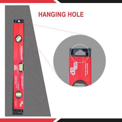 FREEMANS BS345 Box Section Aluminum Spirit Level Without Magnet 45cm - Image 4