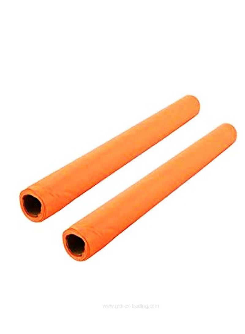 Libra غلاف كتاب (برتقالي كرافت) من ورق كرافت مضلع مع تغليف (10 أمتار لكل لفة) عبوة من قطعتين - Image 1