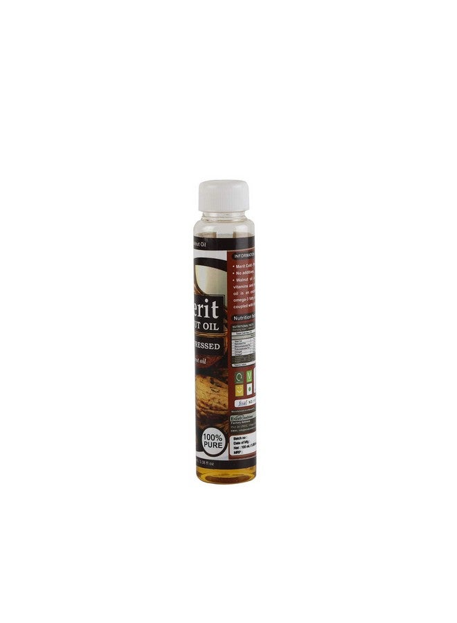 Merit VCO Merit Cold Pressed 100 Ml Walnut Oil - Edible | 100% Pure Walnut Oil For Thyroid Massage, Hair Care And Salad Dressing | Rich In Omega-3  - Image 3
