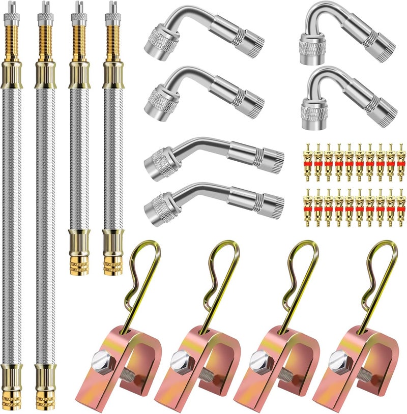 Yauhar 15pcs Valve Stem Extension and Tire Valve Stem Cores Kit - Image 1
