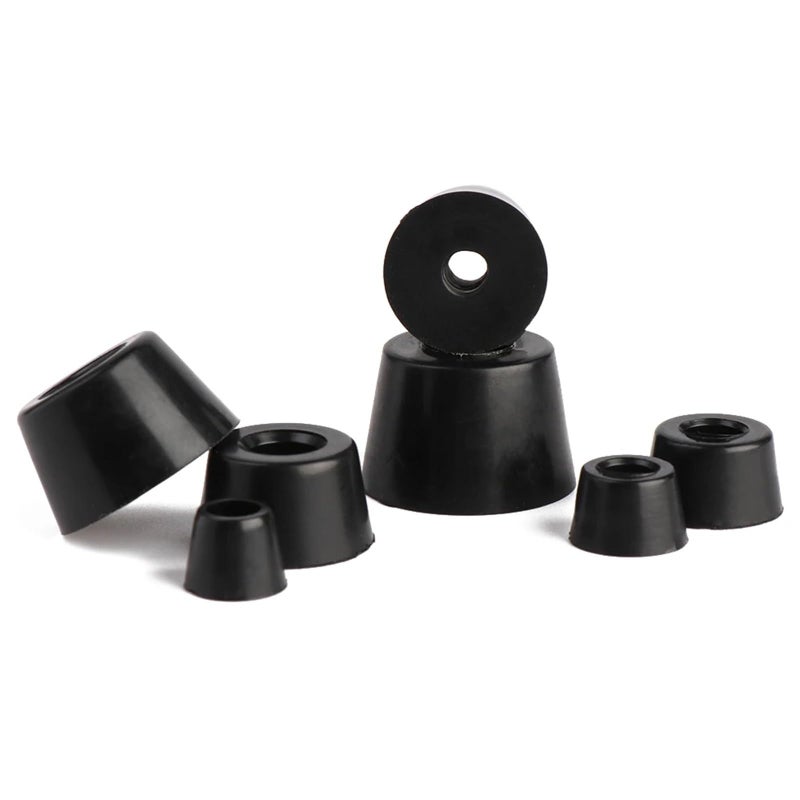 10 Pieces Anti Slip Furniture Legs Feet Black Conical Shock Pad Floor Protector 22x18x10mm - Image 2