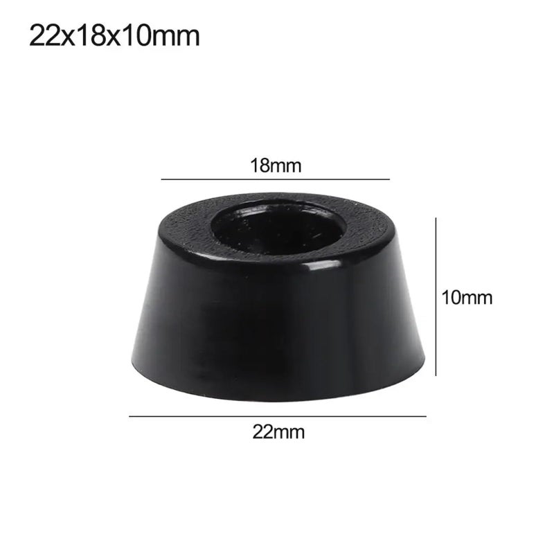 10 Pieces Anti Slip Furniture Legs Feet Black Conical Shock Pad Floor Protector 22x18x10mm - Image 3