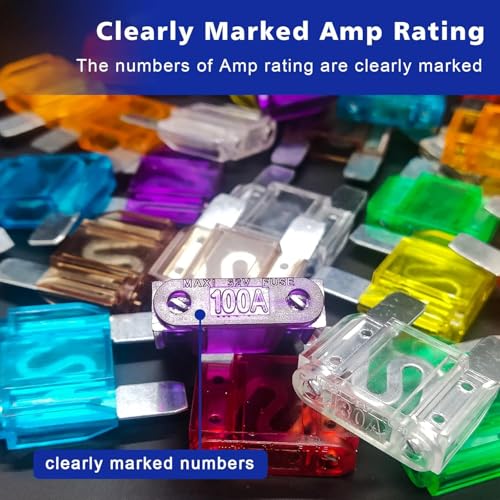 Gebildet 10Pcs Blade Fuses Maxi APX Replacement Fuses 70A for Cars Trucks RVs Boats Automotives Vehicle Campers SUV - Image 4