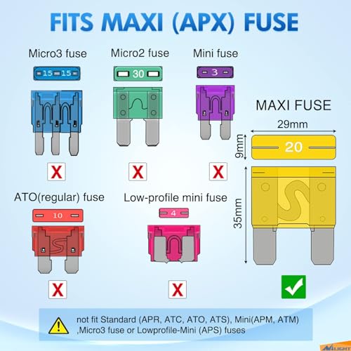 Gebildet 10Pcs Blade Fuses Maxi APX Replacement Fuses 70A for Cars Trucks RVs Boats Automotives Vehicle Campers SUV - Image 2