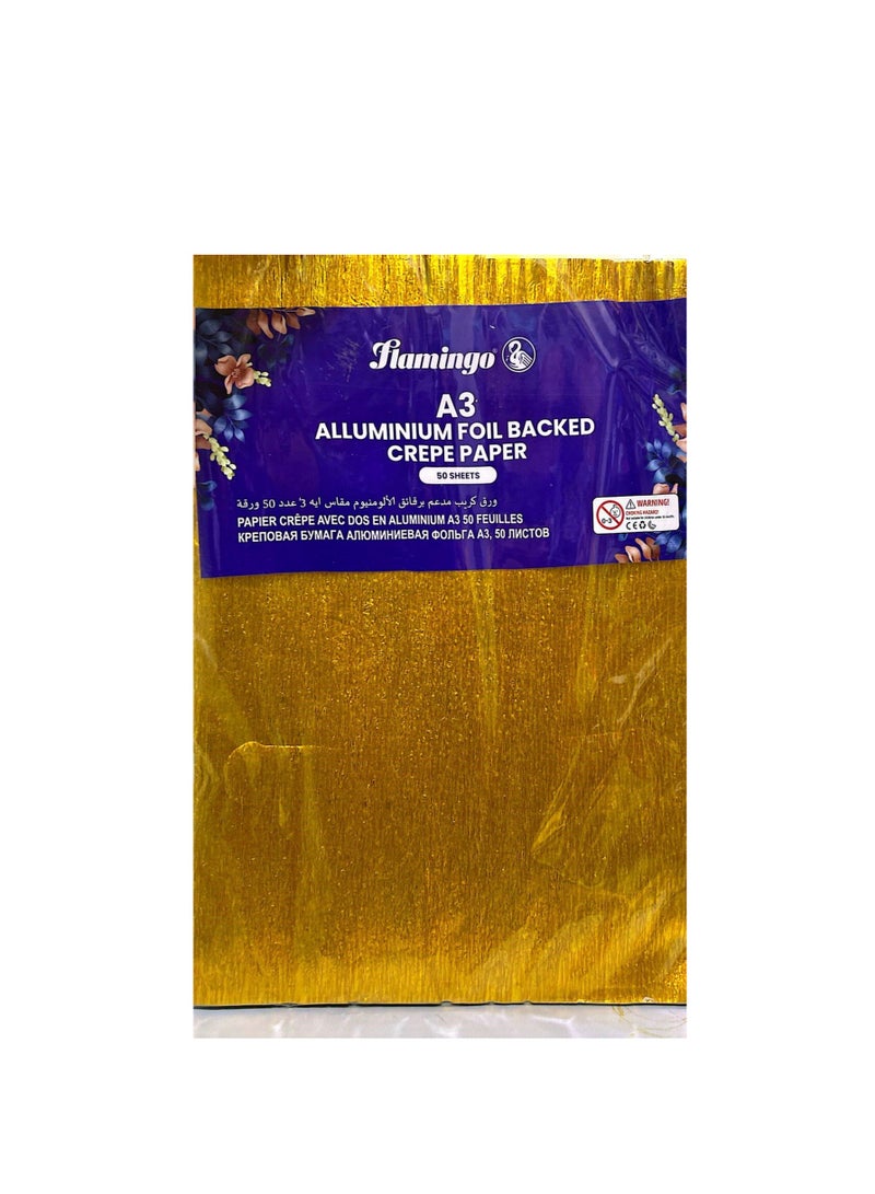 Aluminium Crepe Paper Assortment. Pack of 50 - Image 1