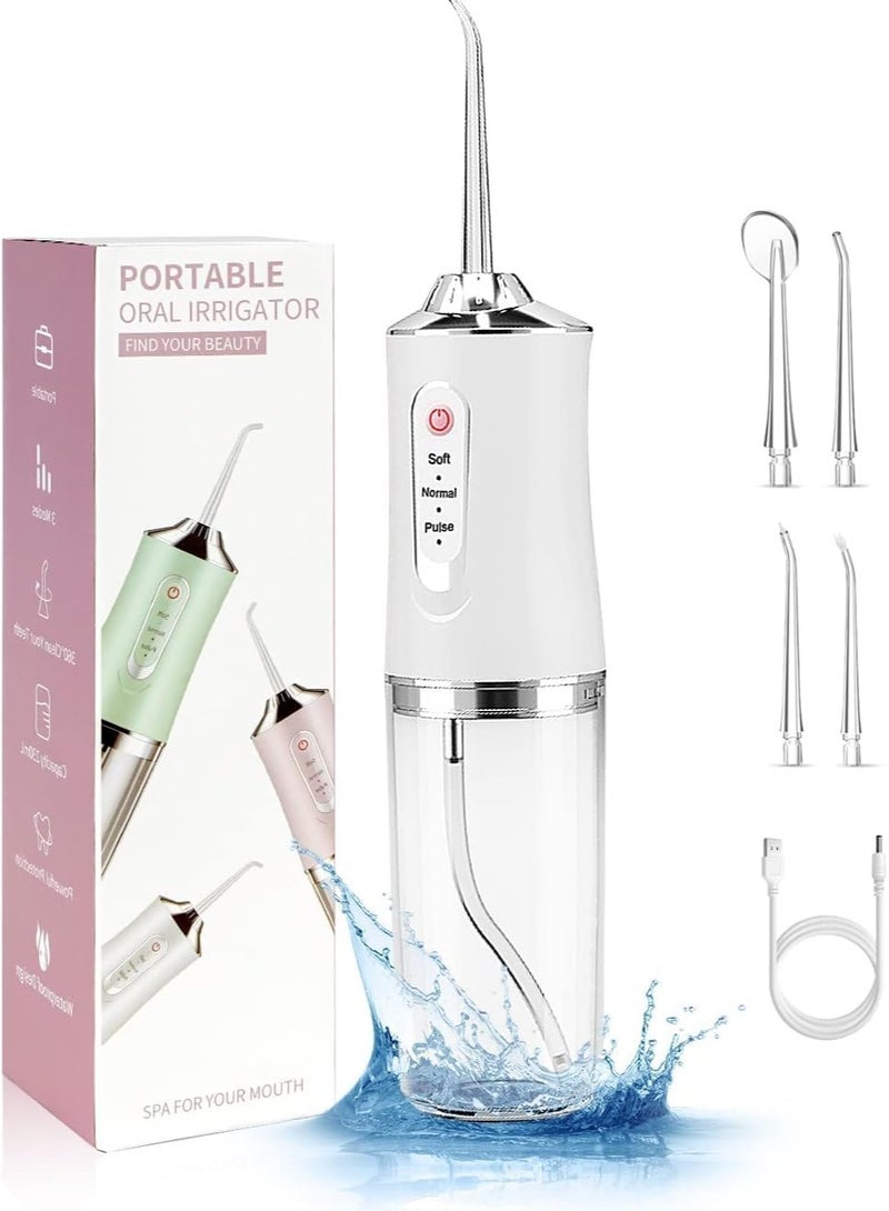 داش جهاز تنظيف الفم المحمول | جهاز تنظيف الاسنان بالماء | داش جهاز الخيط المائي المطور لتنظيف الاسنان المحمول لون ابيض - Image 3