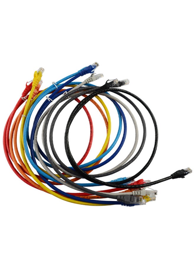 Generic Super Category 5 Network Cable RJ45 Connector Home Engineering Computer Broadband Router 8-core Twisted Pair Finished Network Jumper-Color:Light Ash (oxygen-free Copper)-Line Length:2m  - Image 1