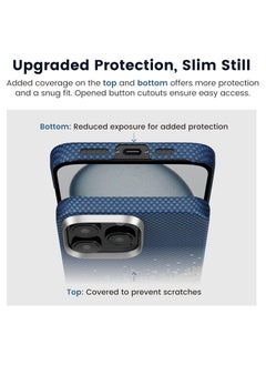 PITAKA pitaka for iPhone 16 Pro Max Case Compatible with MagSafe, Thin & Light Case iPhone 16 Pro Max with a Caseless Feel, 1500D Aramid Fiber Woven [Tactile Woven Case-Milky Way Galaxy]  - Image 2