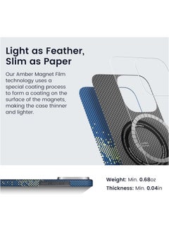 PITAKA pitaka for iPhone 16 Pro Max Case Compatible with MagSafe, Thin & Light Case iPhone 16 Pro Max with a Caseless Feel, 1500D Aramid Fiber Woven [Tactile Woven Case-Milky Way Galaxy]  - Image 5