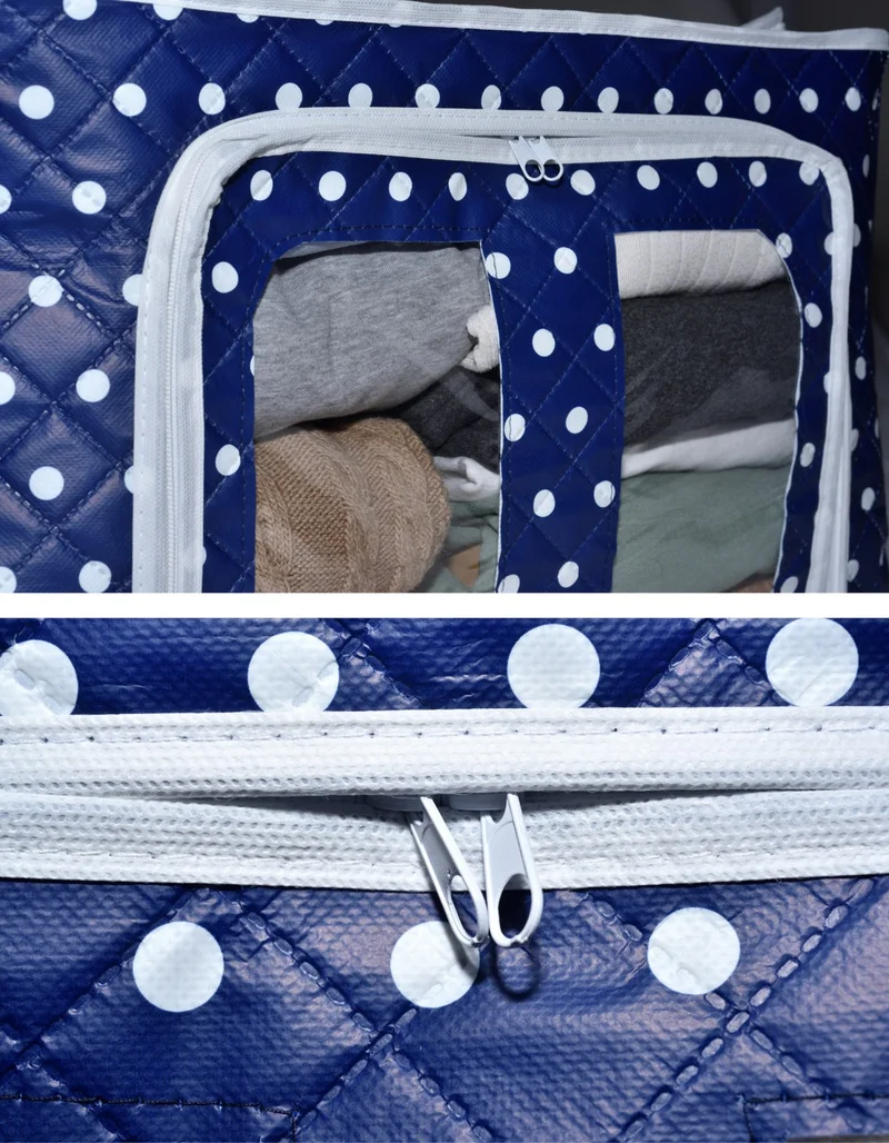 Seryat Polka Dot Window Steel Framed Storage Storage Cabinet Organizer Storage Storage Medium 40X50X30CM