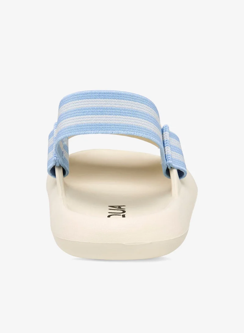 Aqua Applique Accent Slides with Elasticated Backstrap