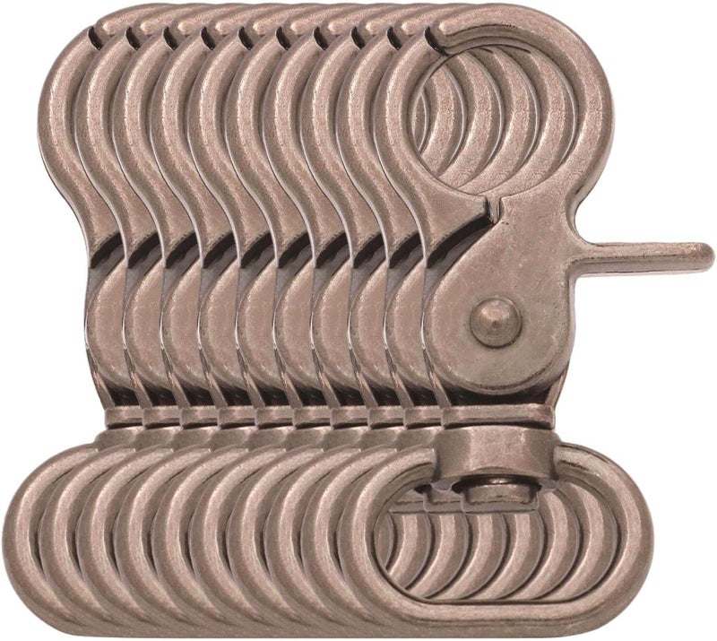BIKICOCO Swivel Trigger Snap Hook Lobster Claw Clasp Spring Loaded Clip, 3/4'' Oval-Ring Ended, Gunmetal - Pack of 10 - Image 1