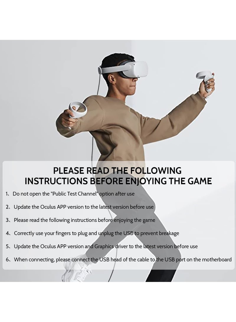 erorex Link Cable Compatible for Oculus Quest 2 20ft, Fast Charing & PC Data Transfer USB C 3.2 Gen1 Cable for VR Headset and Gaming PC - Image 2