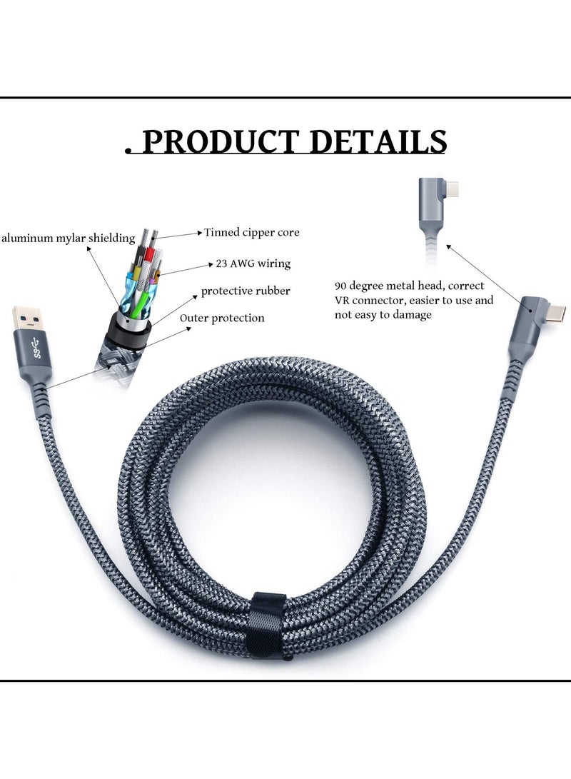 erorex Link Cable Compatible for Oculus Quest 2 20ft, Fast Charing & PC Data Transfer USB C 3.2 Gen1 Cable for VR Headset and Gaming PC - Image 5