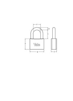 Yale Yale 15-0110-5026-00-0201 110 Series Brass Padlock 50Mm Brass  - Image 3